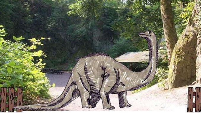 Un dinosaur au Nasseplatz, Siebengebirge?