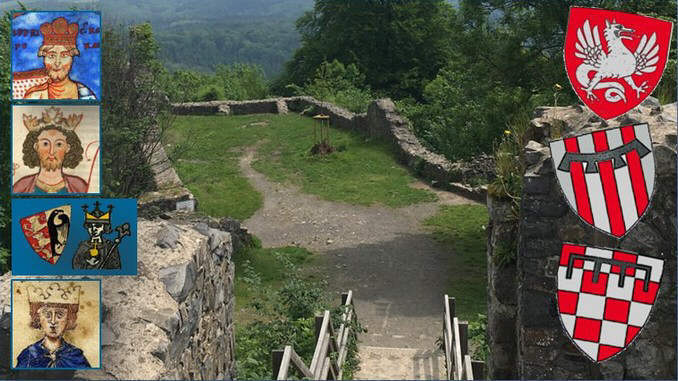 L'époque des Hohenstaufen, château-fort Löwenburg, empereurs, blasons